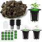 72-Pcs Seed Pod Kit, Including Hydroponics Garden Accessories (24pcs Grow Sponges, 12pcs Planting Baskets, etc.), Compatible Hydroponics Growing Systems