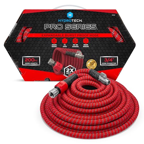 HydroTech Pro Series 200 ft Max Flow Garden Hose, 3/4 in Diameter - size: 200 Feet
