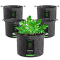 VIVOSUN 5-Pack 15 Gallon 500G Fabric Grow Bags with Strap Handles - size: 15 Gal