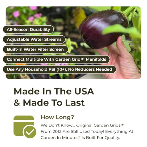 Garden Grid 3x8 | Garden Irrigation Kit for Raised Beds | Pre-Assembled - size: 3x8, style: Standard