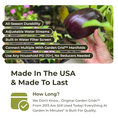 Garden Grid 4x8 | Irrigation System for Garden Bed Watering | Pre-Assembled - size: 4x8, style: Standard