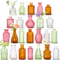 TBWIND 24pcs Colorful Glass Bud Vases Set - color: Multicoloured-24pcs, size: 24Pcs