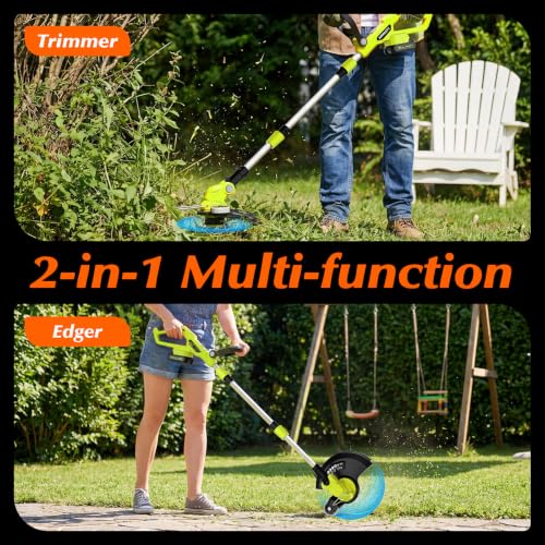 20V Electric Cordless String Trimmer 2 x 2.0Ah Battery Powered with Charger