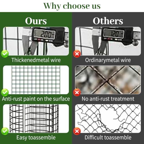 Garden Plant Protectors from Animals -12" x 14" Metal Plant Cages
