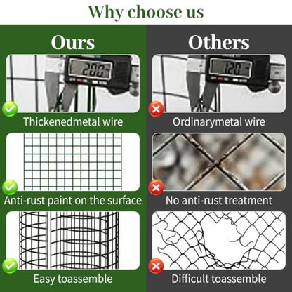 Garden Plant Protectors from Animals -12" x 14" Metal Plant Cages