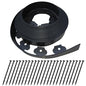Garden Landscape Edging - 60 FT Black, 60 Spikes, 2 Inch Tall - size: 60ft edging