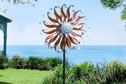 LimeHill Wind Spinners Outdoor - 84" H Large Metal Garden Decor