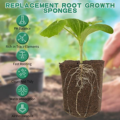 Amyhill Hydroponic Sponges Grow Starter Pods Organic Growth Sponge Starter Plugs for Plant Cloning Growing (100 Pieces)
