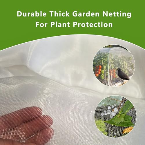 Durable Garden Fine Mesh Netting, 10x33ft Insect Netting for Plant - size: 10 x 33 ft