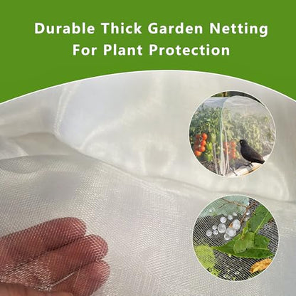 Durable Garden Fine Mesh Netting, 10x33ft Insect Netting for Plant - size: 10 x 33 ft