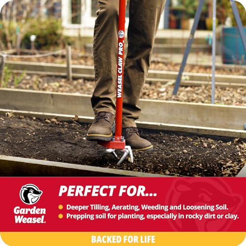 Garden Weasel Claw Pro 3-in-1 Hand Cultivator Tiller Weeder Soil Loosener - style: Cultivator - Original