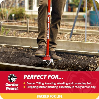 Garden Weasel Claw Pro 3-in-1 Hand Cultivator Tiller Weeder Soil Loosener - style: Cultivator - Original