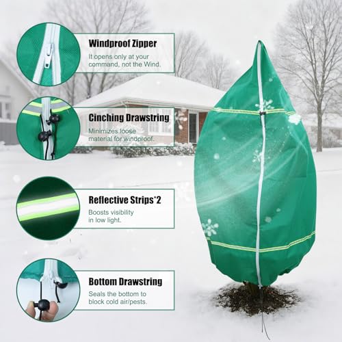 IC ICLOVER Plant Covers Freeze Protection, 47"x71" Frost Blankets, 4 Pack - size: 47"x71", 4-Pack