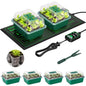 VIVOSUN 6-Pack Seed Starter Trays & 10"x20.75" Seedling Heat Mat - size: 6-Pack 72-Cell, style: Trays with 10"x20.75" Heat Mat