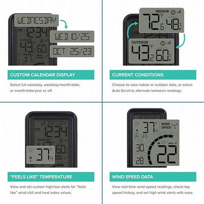 La Crosse Technology 327-1418BW Monochromatic Digital Wind Speed Station
