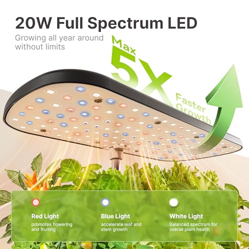 SUNCOZE Hydroponics Growing System, 12 Pods, 12.4 in Adjustable Height - color: Black