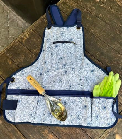 Garden Works Ironwood Tools Garden Apron, 9.65-inch Height, Floral Pattern, Garden Tool, Home, 1 count (pack of 1)