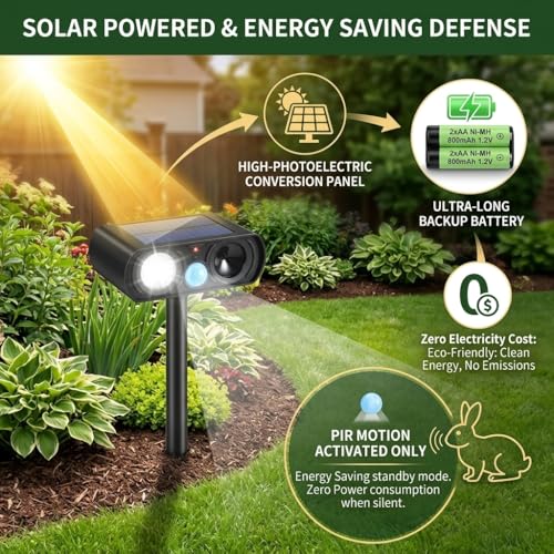 2026 Upgraded Sonic Fortress Pro Deer Repellent Devices 2Pack