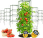 6 Pack 58" Square Tomato Cages for Garden - Large Tomato Trellis Stakes - size: 6 Pack, 58 Inches