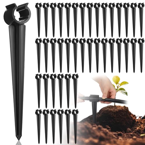 50 Pcs Irrigation Support Stakes Garden Tubing Hose Holder 1/2 Inch