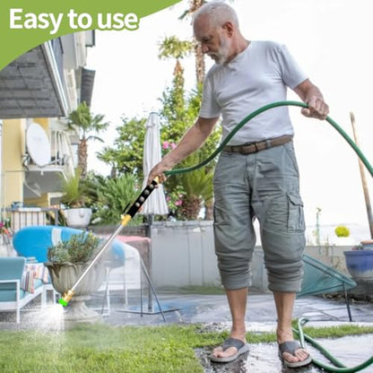 High Pressure Hose Nozzle for Garden Hose,Leak-Free Jet Wand with 5 Nozzles - color: Gray