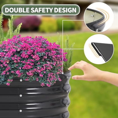 1MORE Galvanized Raised Garden Bed Outdoor,Planter Bed 4x2x1ft,Gray,4-Pk - color: Gray