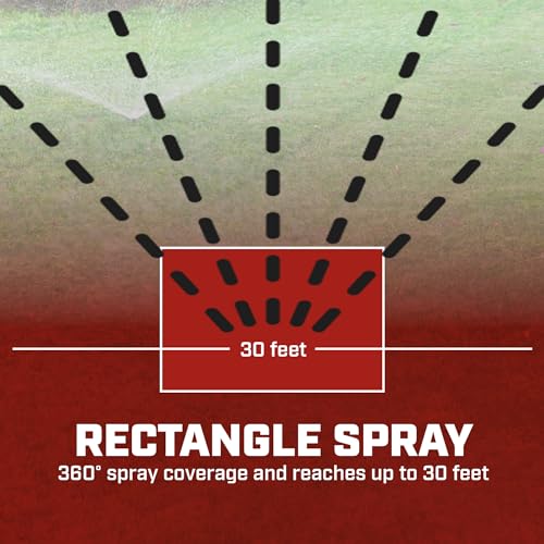Chapin Rectangular Pattern Spot Sprinkler 2 Pack, 360 Coverage, Up to 30-Feet, Red - style: Rectangular