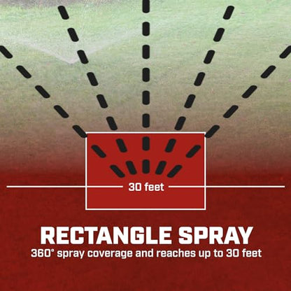 Chapin Rectangular Pattern Spot Sprinkler 2 Pack, 360 Coverage, Up to 30-Feet, Red - style: Rectangular