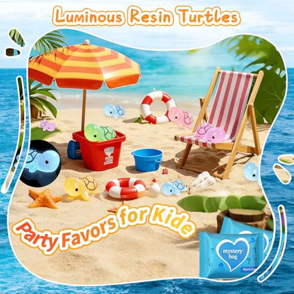100PCS Resin Animals Glow in The Dark Mini Luminous Figurines Blind Bags