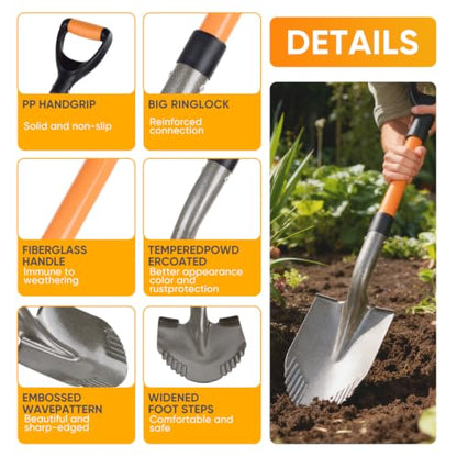 Garden Shovel, 28 inches Small, D-Handle