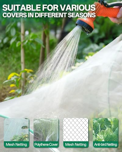 50 PCS Rust-Free Garden Hoops for Raised Beds With Garden Netting Clips - size: 50PCS