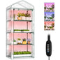 SUNYRISY 4 Tier Indoor Greenhouse with Grow Lights