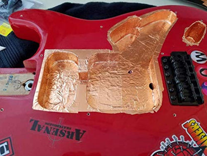Copper Shielding Guitar Tape - Foil Tape EMI Blocking, Crafts, Electrical Repairs, Conductive Adhesive Copper Shielding Tape for Guitars Grounding