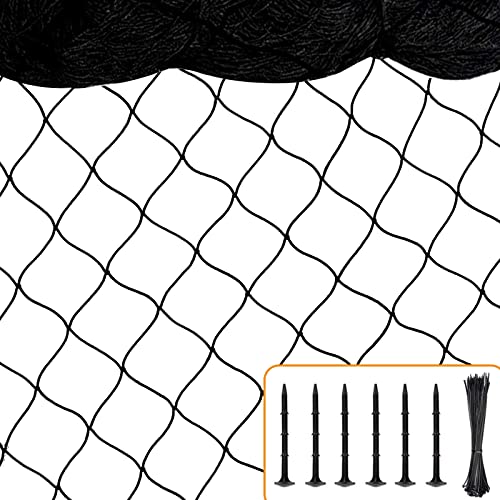BSTPCOO Bird Netting for Chicken Coop, 25'x50' with 2.4" Square Mesh - size: 25'×50'-2.4''