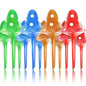 Famstar Self-Watering Globes Spikes, Automatic Plant Waterer Indoor Outdoor - color: 12 Pack-4 colors