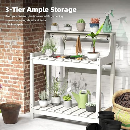 Potting Table–Storage,Workstation - color: White