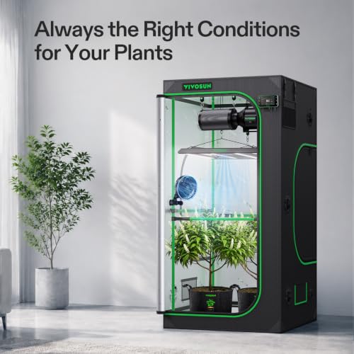VIVOSUN 3x3 Pro Grow Tent Kit w/Aerolight 350W E42A+ Smart Control System - size: Plus 36" x 36" x 72"