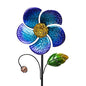 Viveta Wind Spinner with Metal Stake, Garden Pinwheels - color: B-blue-1 Pack