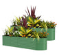 Garvee 2 Pack 8x2x2ft Galvanized Raised Garden Bed, Oval Metal Planter Box - color: Green-oval, size: 8x2x2ft 2pcs