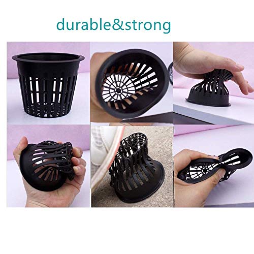 100PCS 2 Inch Garden Slotted Mesh Net Cups, Round Heavy Duty Net Cups Pots for, Hydroponics Slotted Mesh… - size: 2 inch Net Pots - 100 pack
