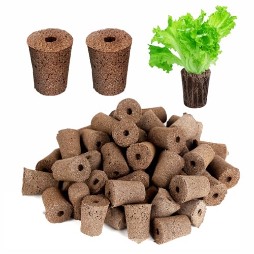 70 Count Hydroponic Grow Sponges, Pre-Drilled Seed Starter Plugs