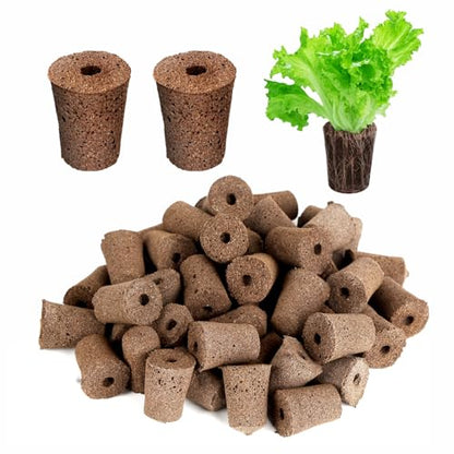 70 Count Hydroponic Grow Sponges, Pre-Drilled Seed Starter Plugs