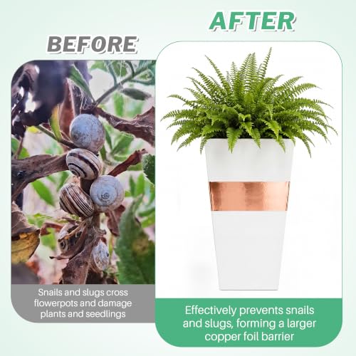 1 Pcs Copper Tape for Slugs and Snails, 3 in X 33 ft - size: 3 Inch X 33 ft