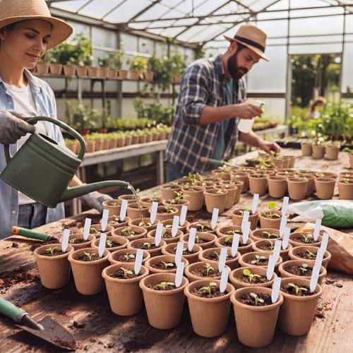 60 Pack 5" Biodegradable Peat Pots, Seed Starter with Drainage