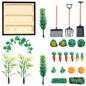 25 Pcs Miniature Stuff, Rustic Realistic Play Food