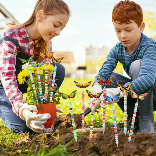Tigeen 236 Pcs Garden Stake DIY Fairy Wand Plant Stake, Butterfly - style: Butterfly