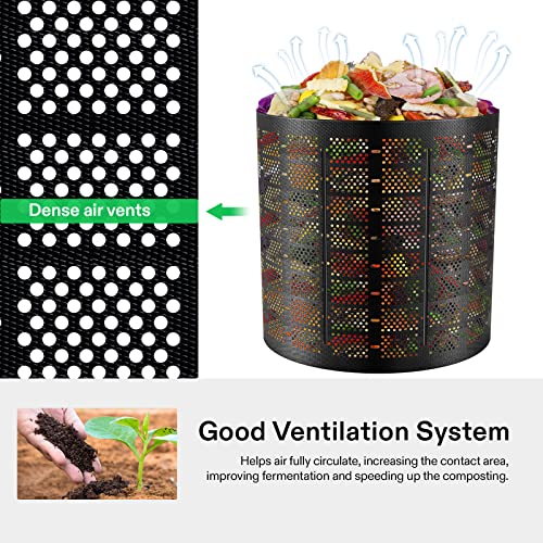 VIVOSUN 220 Gallon Outdoor Compost Bin, Expandable Composter - size: 220 Gallon