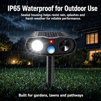 Sonic Fortress Pro Deer Repellent Solar Ultrasonic Animal Repeller 2 Pack