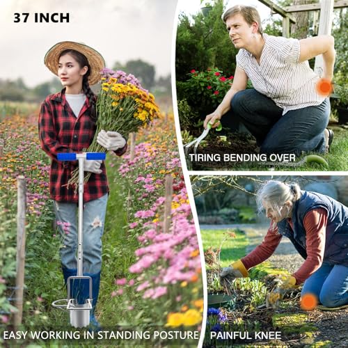 5-in-1 Garden Bulb Planter with Long Handle, Height Adjustable