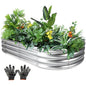 8×4×1 ft Large Galvanized Raised Garden Bed Outdoor, Easy Assembly Metal Planter Box for Gardening, Vegetables, Herbs, Flower - size: 8×4×1ft
